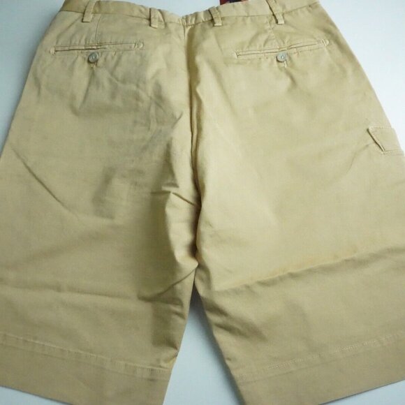 Isaia Napoli Bermuda Khaki Brown Patterned Cotton Blend Shorts 50R BRAND NEW - Picture 7 of 7